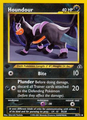 Houndour (39) card from Neo Discovery