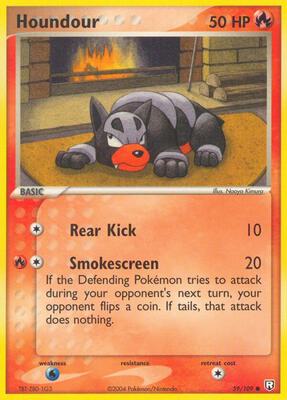 Houndour - 059/109 card from EX Team Rocket Returns