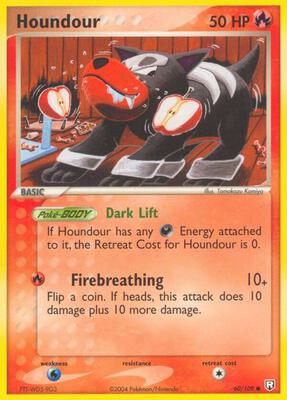 Houndour - 060/109 card from EX Team Rocket Returns