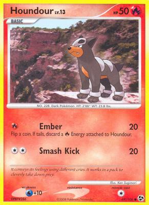 Houndour card from Great Encounters