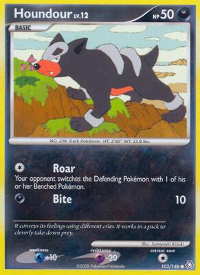 Houndour card from Legends Awakened