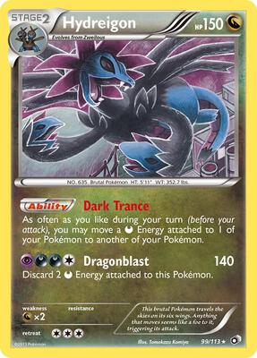 Hydreigon card from Legendary Treasures