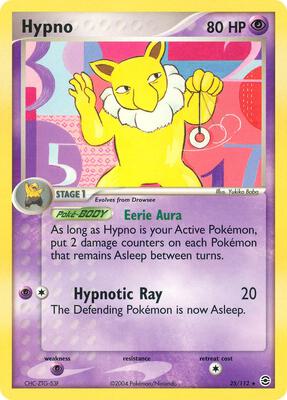 Hypno card from EX FireRed & LeafGreen