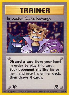 Imposter Oak's Revenge card from Team Rocket