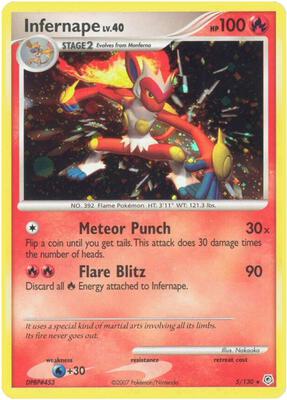 Infernape card from Diamond and Pearl