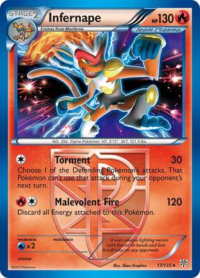 Infernape (Team Plasma) card from Plasma Storm