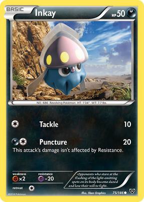 Inkay (75) card from XY Base Set