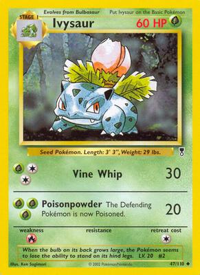 Ivysaur card from Legendary Collection