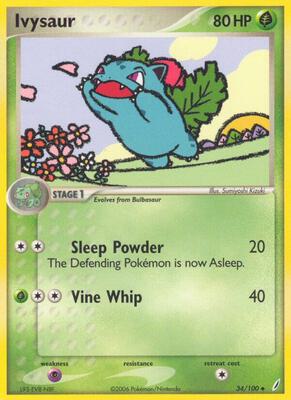 Ivysaur - 034/100 card from EX Crystal Guardians