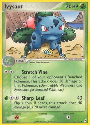 Ivysaur - 035/100 card from EX Crystal Guardians