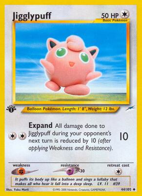 Jigglypuff card from Neo Destiny