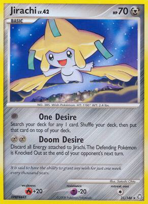 Jirachi card from Legends Awakened