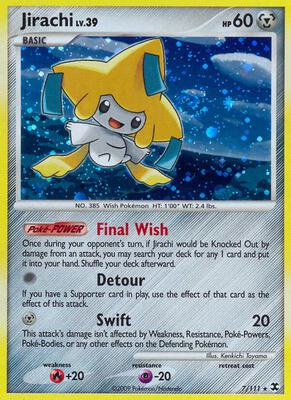 Jirachi card from Rising Rivals