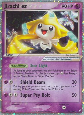 Jirachi ex card from EX Crystal Guardians