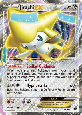 Jirachi EX card from Plasma Blast