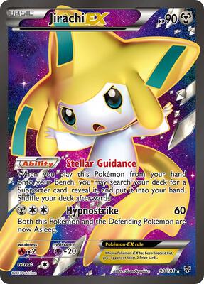 Jirachi EX (98 Full Art) card from Plasma Blast