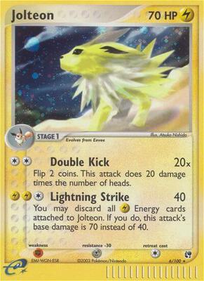 Jolteon card from EX Sandstorm