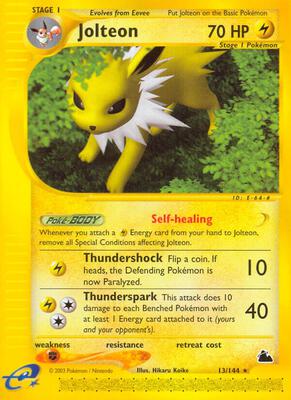 Jolteon (13) card from Skyridge