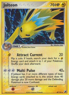 Jolteon card from EX Unseen Forces