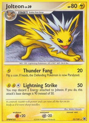 Jolteon card from Majestic Dawn