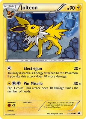 Jolteon card from Dark Explorers