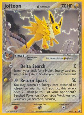 Jolteon (Delta Species) card from EX Delta Species