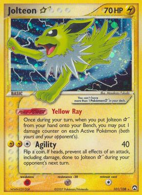 Jolteon Star card from EX Power Keepers