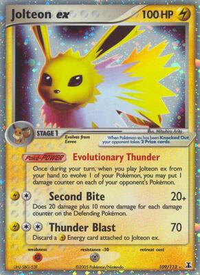 Jolteon ex card from EX Delta Species