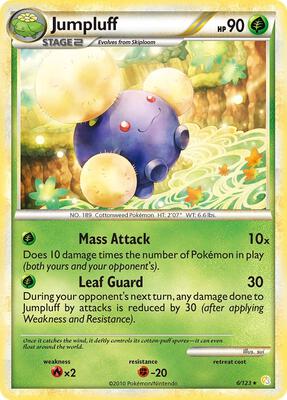 Jumpluff card from HeartGold SoulSilver