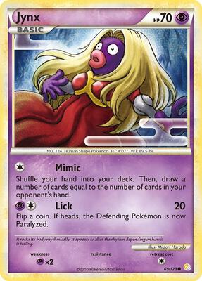 Jynx card from HeartGold SoulSilver