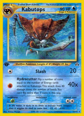 Kabutops (25) card from Neo Discovery