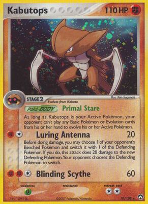 Kabutops card from EX Power Keepers