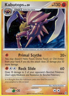Kabutops card from Arceus