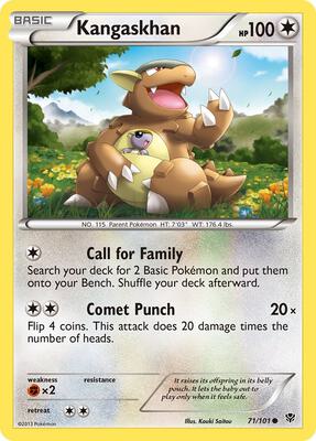 Kangaskhan card from Plasma Blast