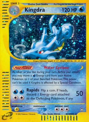 Kingdra (H14) card from Aquapolis