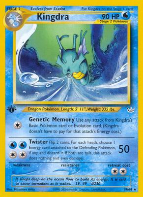 Kingdra card from Neo Revelation