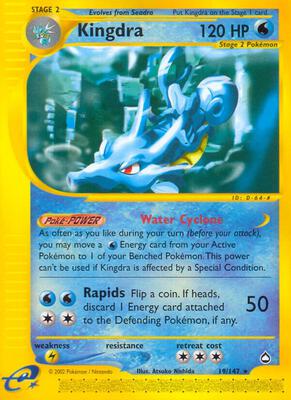 Kingdra (19) card from Aquapolis