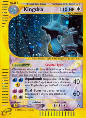 Kingdra (148) card from Aquapolis