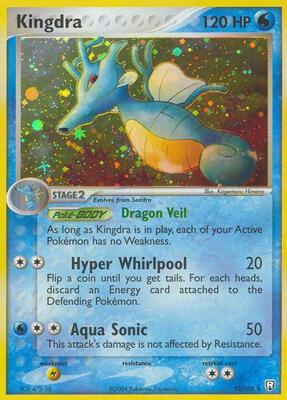 Kingdra card from EX Team Rocket Returns