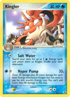 Kingler card from EX FireRed & LeafGreen