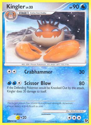 Kingler card from Great Encounters