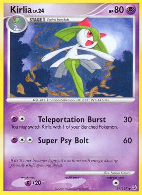 Kirlia card from Platinum