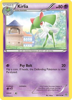 Kirlia card from Plasma Storm