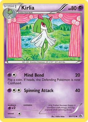 Kirlia card from Legendary Treasures