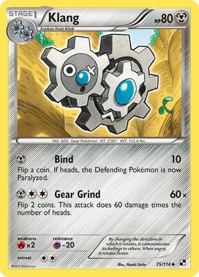 Klang card from Black and White