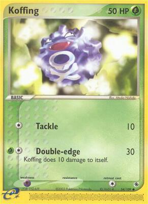 Koffing card from EX Ruby and Sapphire