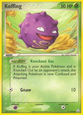 Koffing card from EX Team Rocket Returns