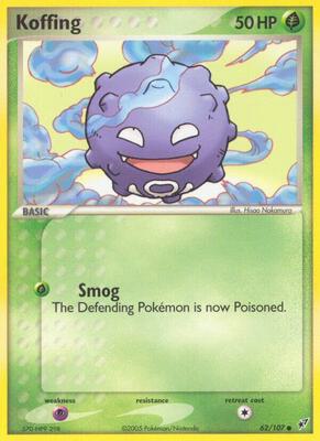 Koffing card from EX Deoxys