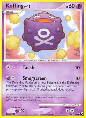 Koffing card from Great Encounters