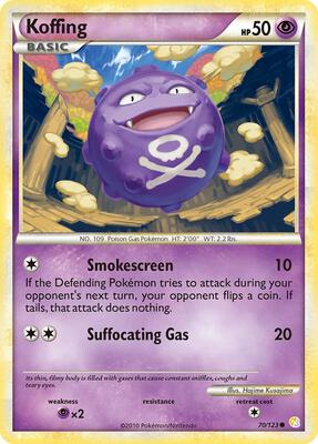 Koffing card from HeartGold SoulSilver